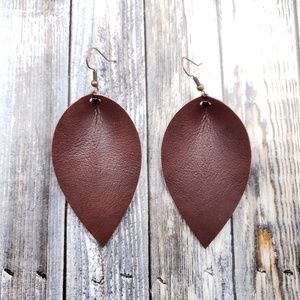 Saddle Bag brown Faux Leather Earrings!
